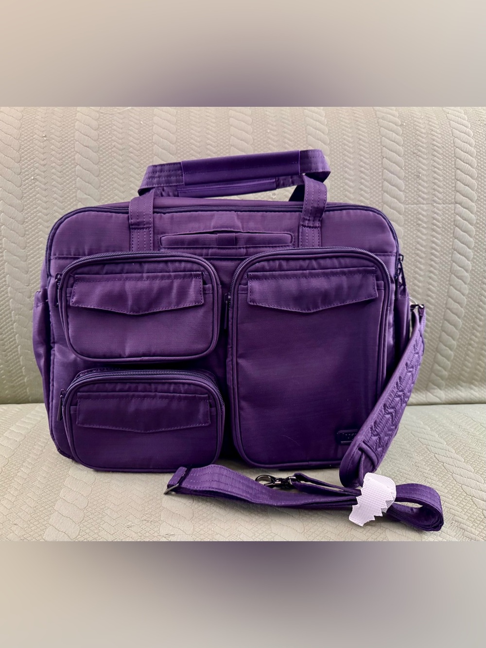 Lug PJ Duffel Overnight Tote Brushed Concord Purple NWT’s
